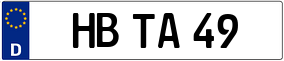 Trailer License Plate